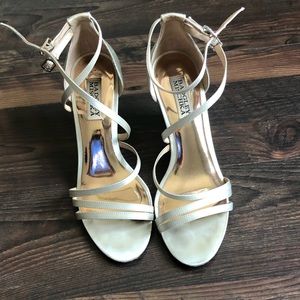 Badgley Mischka Gold Wedges